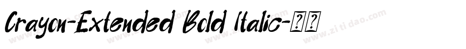 Crayon-Extended Bold Italic字体转换